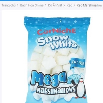 Kẹo Marshmallow Snow White CorNiche 120g