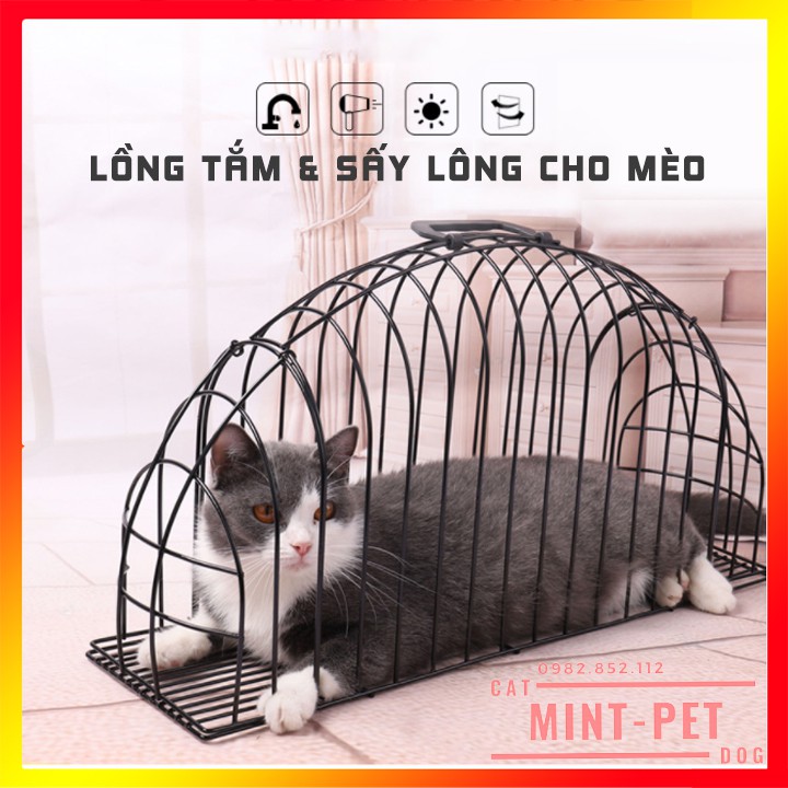 Lồng Tắm Và Sấy Lông Sau Khi Tắm Cho Chó Mèo Giá Rẻ #MintPet