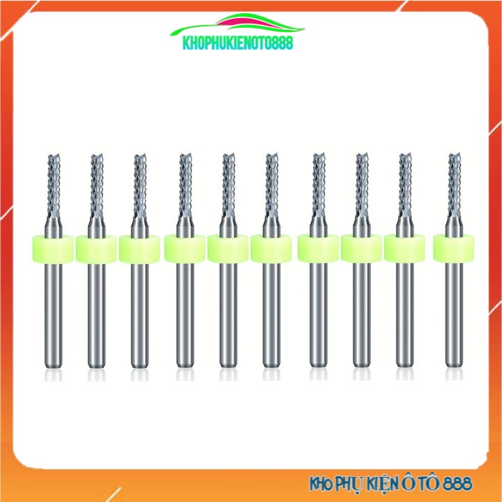 1 mũi phay ngón CNC kích thước tùy chọn 1.2mm, 1.5mm, 2mm, 2.5mm, 3mm