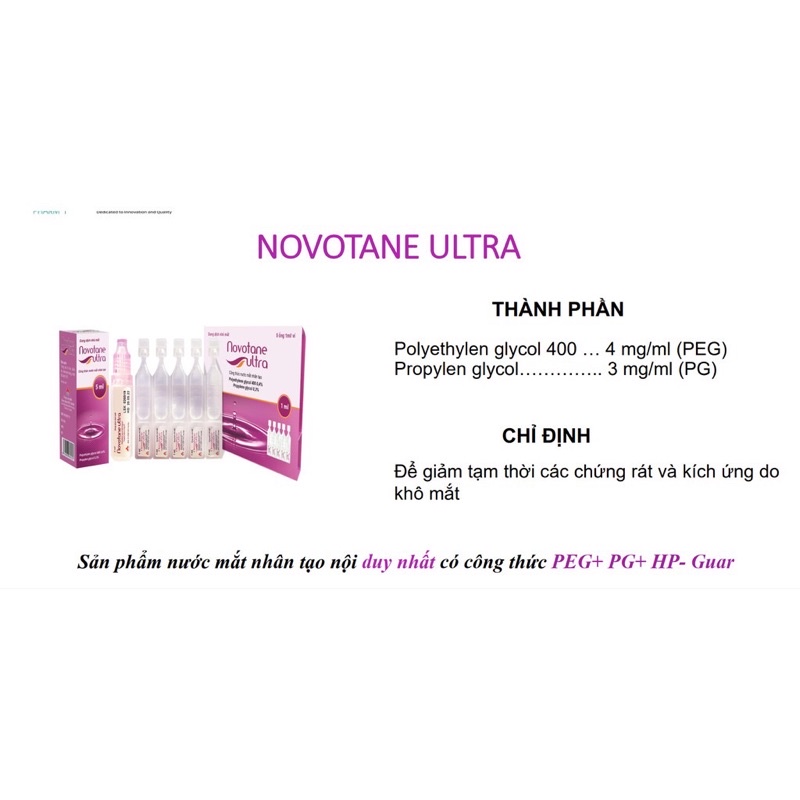 Nước mắt nhân tạo Novotane Ultra - 5ml