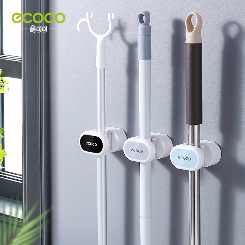 Móc treo cây lau nhà, móc treo chổi nhà tắm dán cường lực Ecoco
