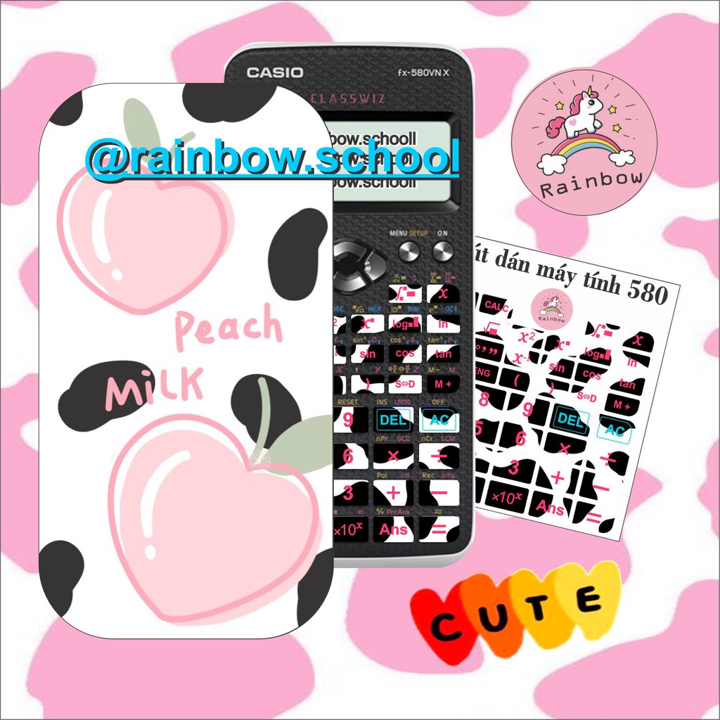 Miếng decal in theo yêu cầu dán máy tính casio vinacal FX500 FX570 FX580 - 570ES 570EX 680EX