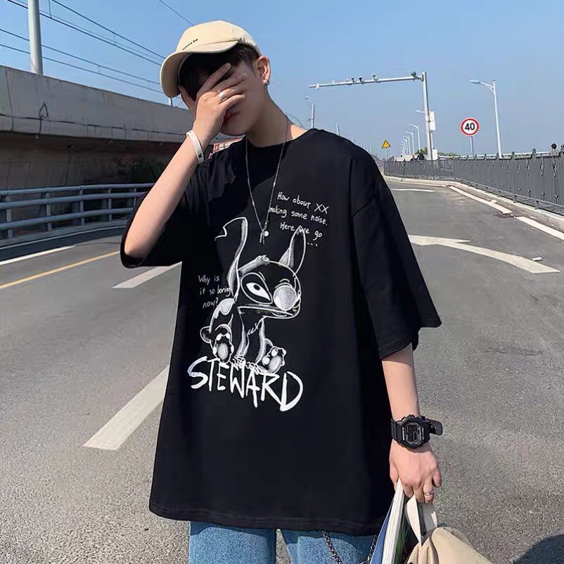 [Mã WASKT410K giảm 10K đơn 50K] Áo thun tay lỡ unisex form rộng STEWARD phông nam nữ phong cách ulzzang Wind | BigBuy360 - bigbuy360.vn