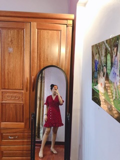 Váy vintage chấm bi