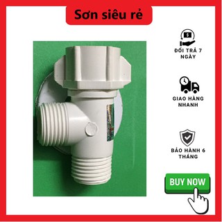 T cầu chia nước bồn cầu 1 ren trong và 2 ren ngoài phi 21, T nhựa cầu