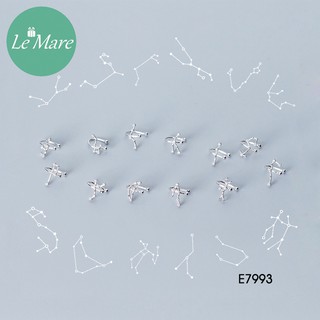 Khuyên vành tai thời trang bạc 12 cung hoàng đạo Le'mare Jewelry E7993