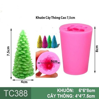 Khuôn silicon hình cây thông noel 7cm