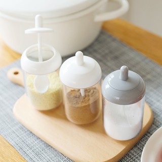 Hủ Đựng Gia Vị Trong Suốt Kèm Muỗng
