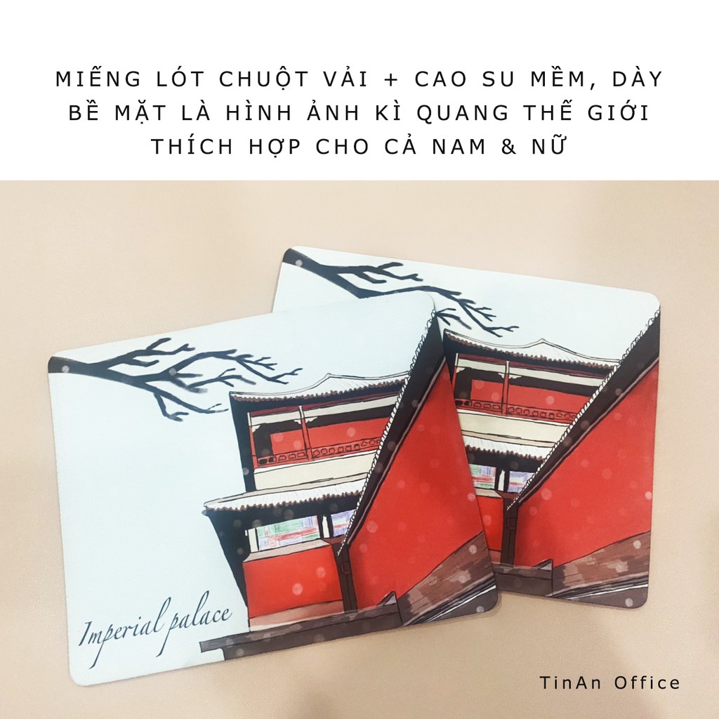 Miếng Lót Chuột Vải, Đế Cao Su Việt Nam Chống Trượt, Mousepad Mềm Dày 26 x 21 cm (Hình Thật Tự Chụp)