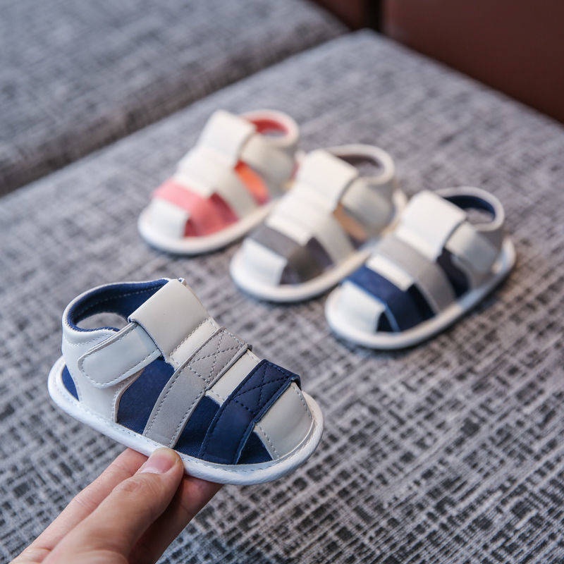Giày Sandal Vải Đế Mềm Thoáng Khí Chống Trượt Thời Trang Mùa Hè Dành Cho Trẻ 6-12 Tháng Tuổi 0-1 Tuổi
