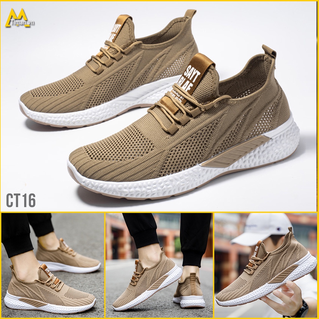 Giày thể thao nam, giày sneaker TIMAN CT16 đế êm vải thoáng khí bảo hành 1 năm