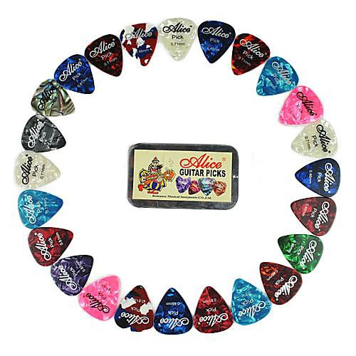 Pick gảy guitar Alice Hộp vuông inox + 24 móng