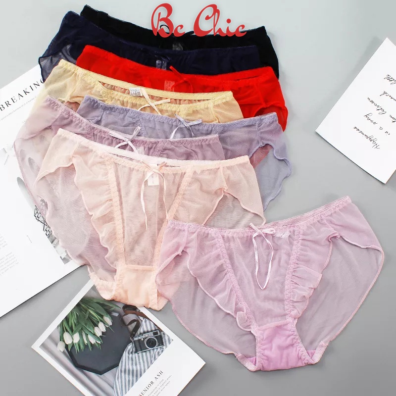 Quần Lót Ren Nữ bèo xuyên thấu đính nơ nhỏ siêu quyến rũ mã 0346 BC_CHIC LINGERIE