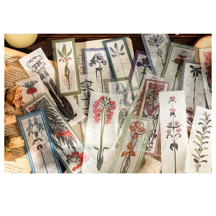 Giấy trang trí sổ tay họa tiết cute set 50 tờ MODINA, giấy trang trí vintage trang trí thiệp, quà, nhật ký