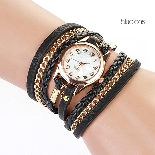 Đồng Hồ Dây Da Giả Đa LớP KiểU DáNg Vintage Cho Nữ