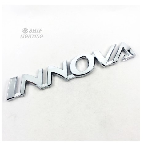 Logo xe Toyota Chữ Innova dán sau đuôi cốp xe nhựa mạ crom