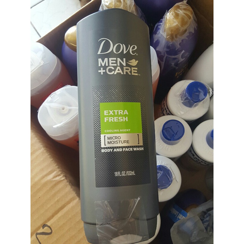 DẦU TẮM RỬA MẶT NAM 2 in 1 DOVE  MEN mùi CLEAN COMFORT / AQUA IMPACT/ DEEP CLEAN / EXTRA FRESH 532ML SẢN XUẤT TẠI MỸ