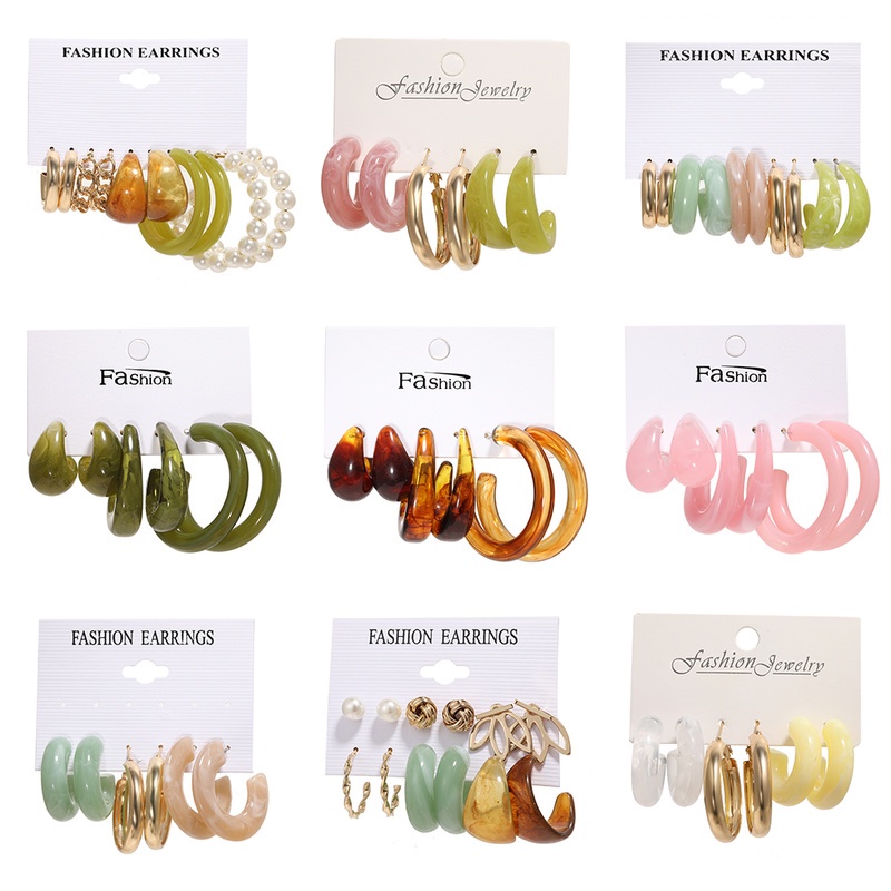 Set khuyên tai AY nhiều mẫu tùy chọn thời trang thanh lịch nữ tính