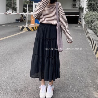Chân váy tầng trơn