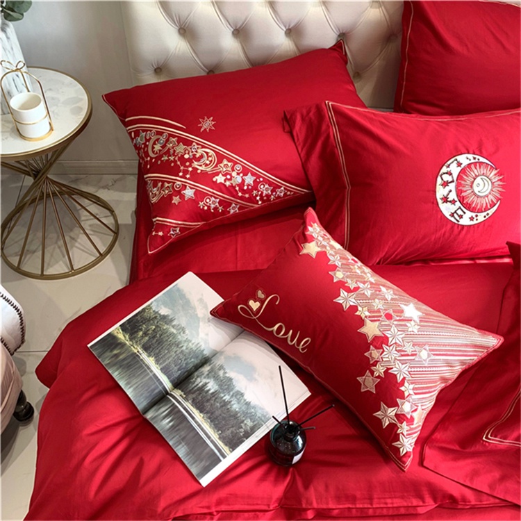 173221 Bộ chăn ga gối /ga cưới cho giường 150-180*200cm 8CT cotton 60S cao cấp hàng nhập