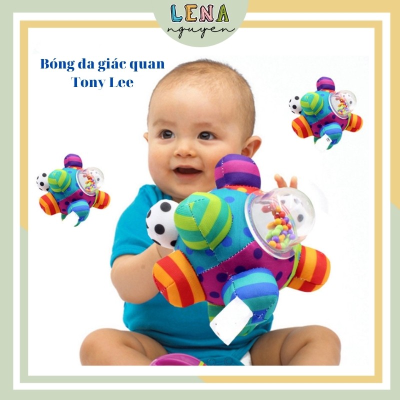 Trái banh vải diệu kỳ Lamaze by Tommy 𝑭𝑹𝑬𝑬𝑺𝑯𝑰𝑷 Bóng đa giác quan leng keng cho bé phát triển thị giác, thính giác