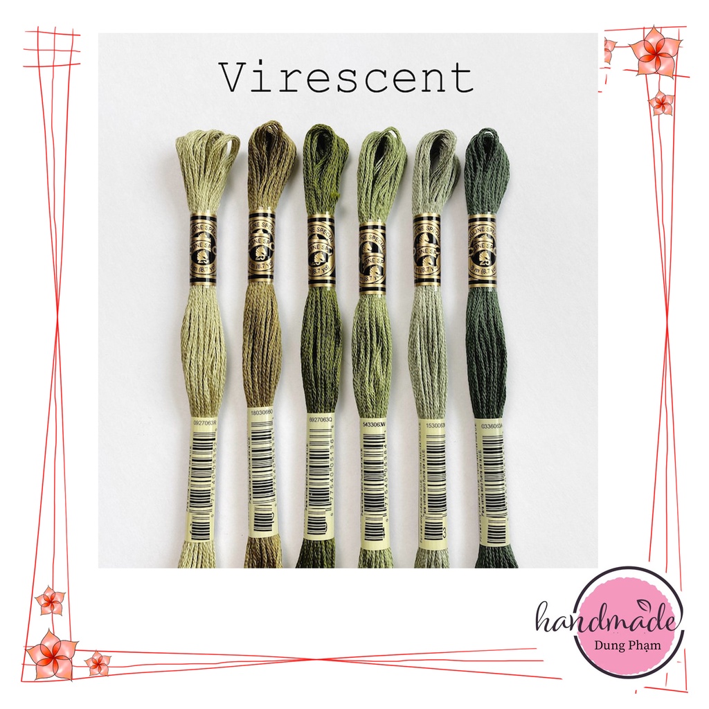 Giá 1k6/ tép🌿SET 6 TÉP CHỈ THÊU - MÀU NHƯ HÌNH / Chỉ thêu DC - CXC