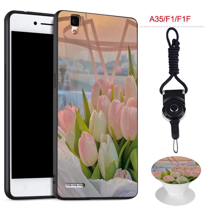 Ốp Điện Thoại Kèm Giá Đỡ Và Dây Đeo Cho OPPO A35 2015/F1/F1f/F1w/F1fw