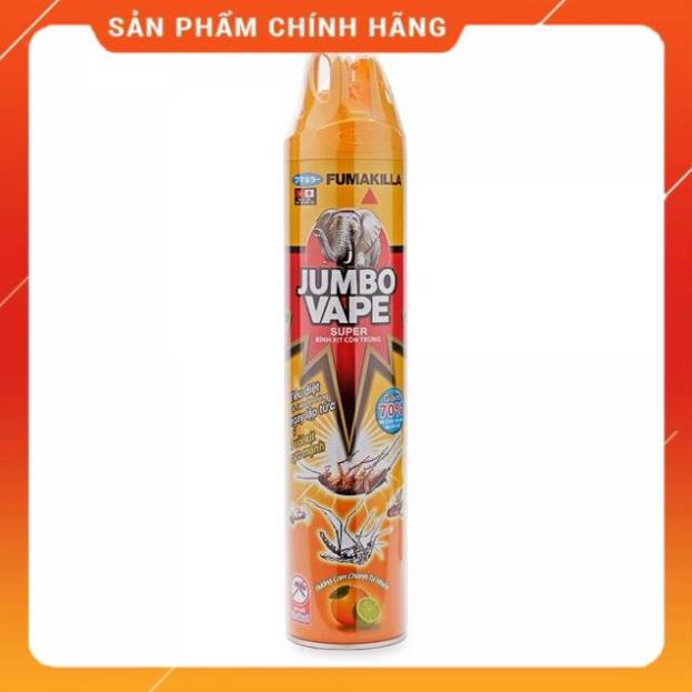 BÌNH XỊT CÔN TRÙNG JUMBO VAPE 600ML HƯƠNG LAVENDER/ CAM CHANH/ KHÔNG MÙI