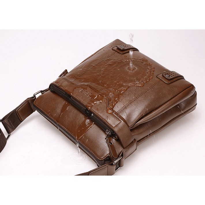 Túi đeo chéo da bò nam phong cách châu âu lịch lãm chống nước