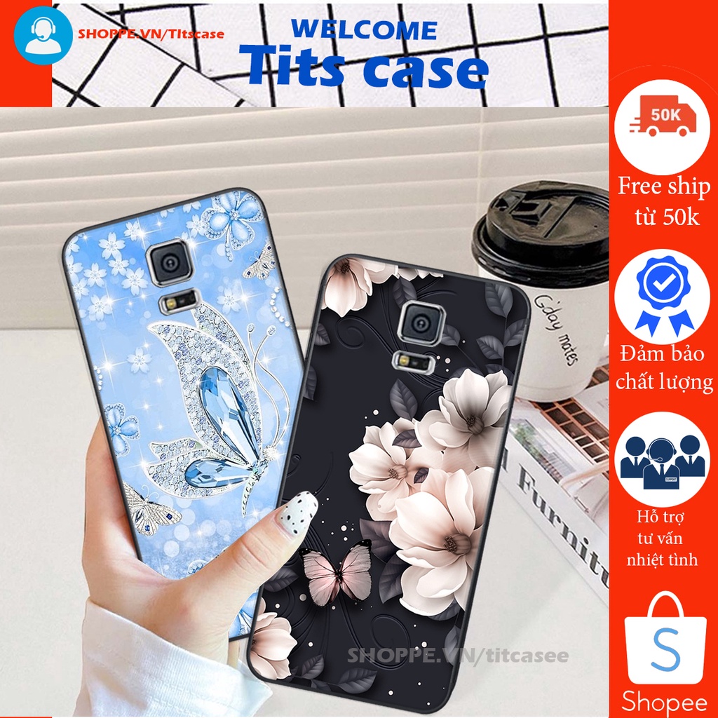 Ốp lưng Samsung Galaxy S5 in hình thiên nga,hoa may mắn, đặc sắc ĐỘC - LẠ - BỀN