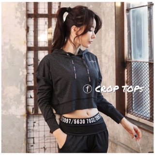 Áo Hoodies Crop Top xẻ lưng tay dài dáng thể thao - by SGGz
