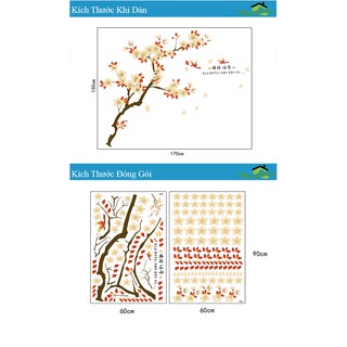 [RẺ VÔ ĐỊCH] Decal dán tường hoa trang trí - DC028