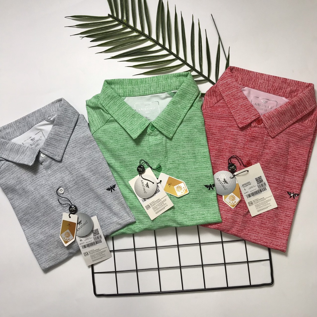 Áo polo nam Aristino  GOLF FIT cao cấp thấm hút mồ hôi chống  tia UV APSG12S1