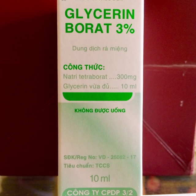 Dung dịch rơ miệng Glycerin Borat 3%
