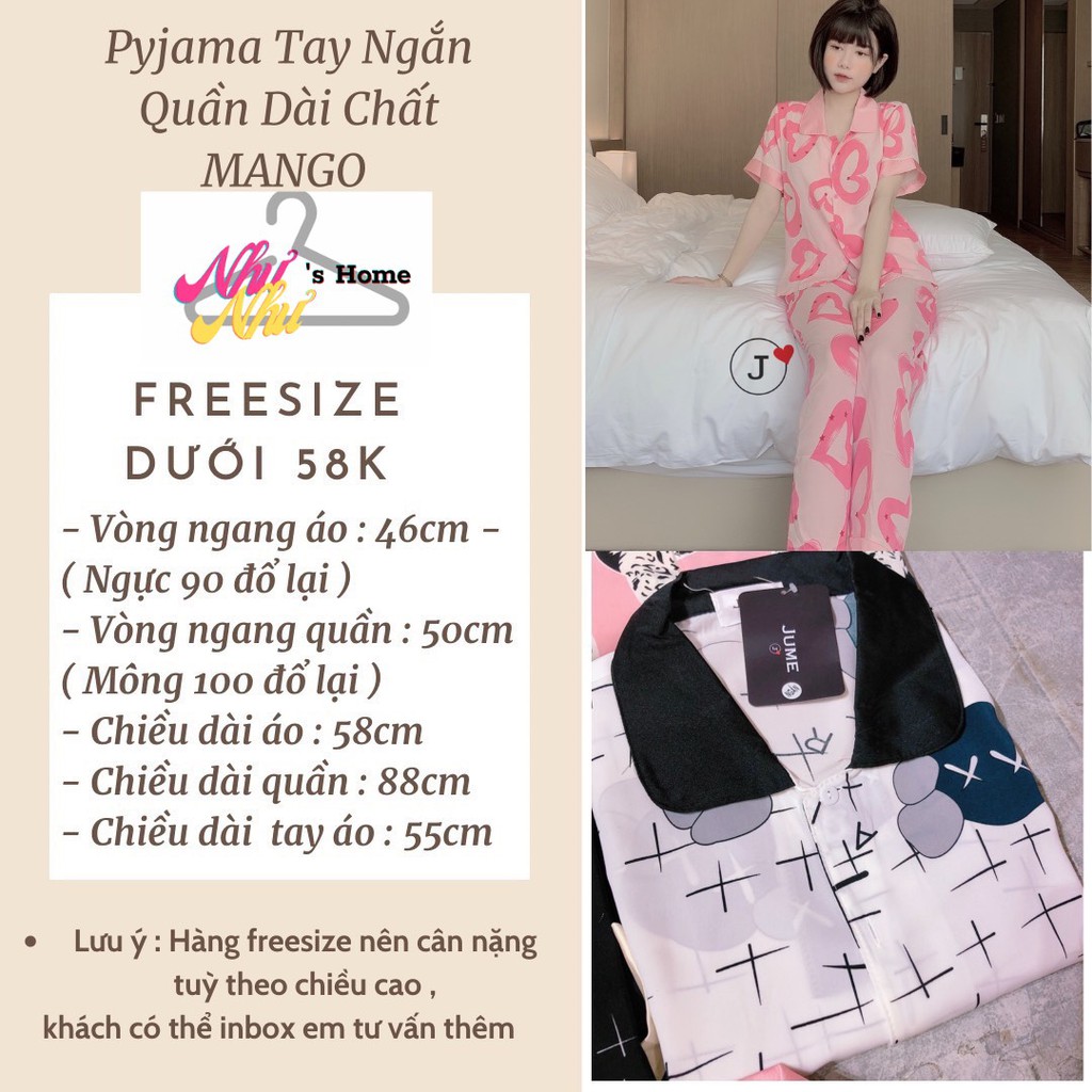 [ VẢI ĐẸP] Pijama Lụa Mango Tay Ngắn Quần Dài Cổ Sen Mẫu Mới | BigBuy360 - bigbuy360.vn