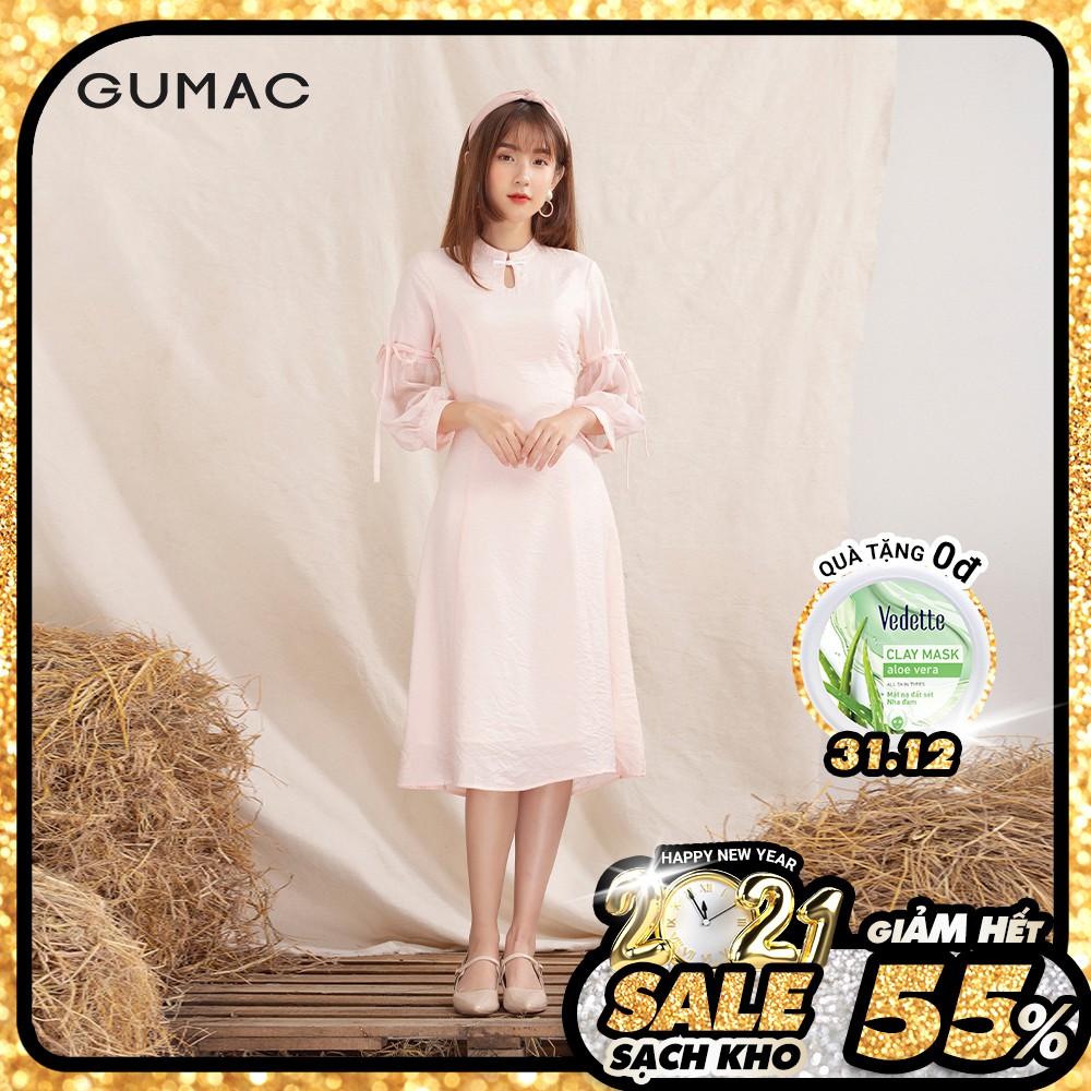 Đầm cổ tàu tay voan DA10120 GUMAC | BigBuy360 - bigbuy360.vn