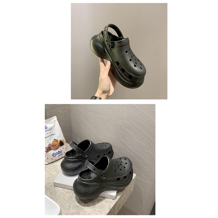 Dép Cross Đế Cao 7cm Hack Dáng Siêu Êm Chân, Dép Sục Độn Đế