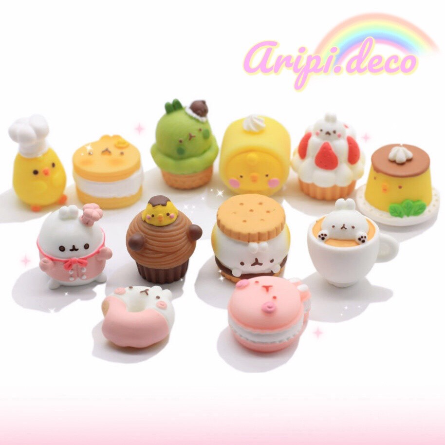 Charm hình bánh thỏ siêu xinh B2 /Nguyên liệu làm phụ kiện handmade vòng tay