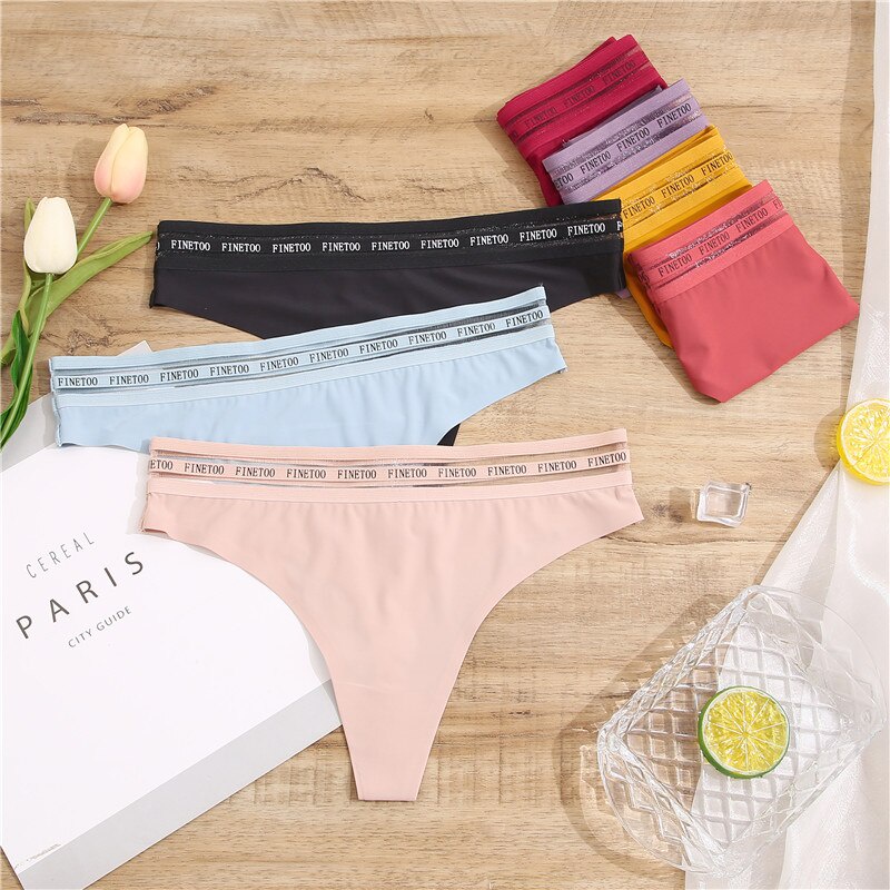 2 Quần lót nữ Finetoo không đường may mềm mại in chữ size m-xl