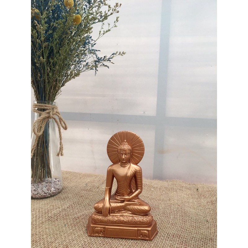 Tượng nhỏ xe hơi -Phật ngọc hòa bình 14,5cm và 20cm- Xúc địa ấn
