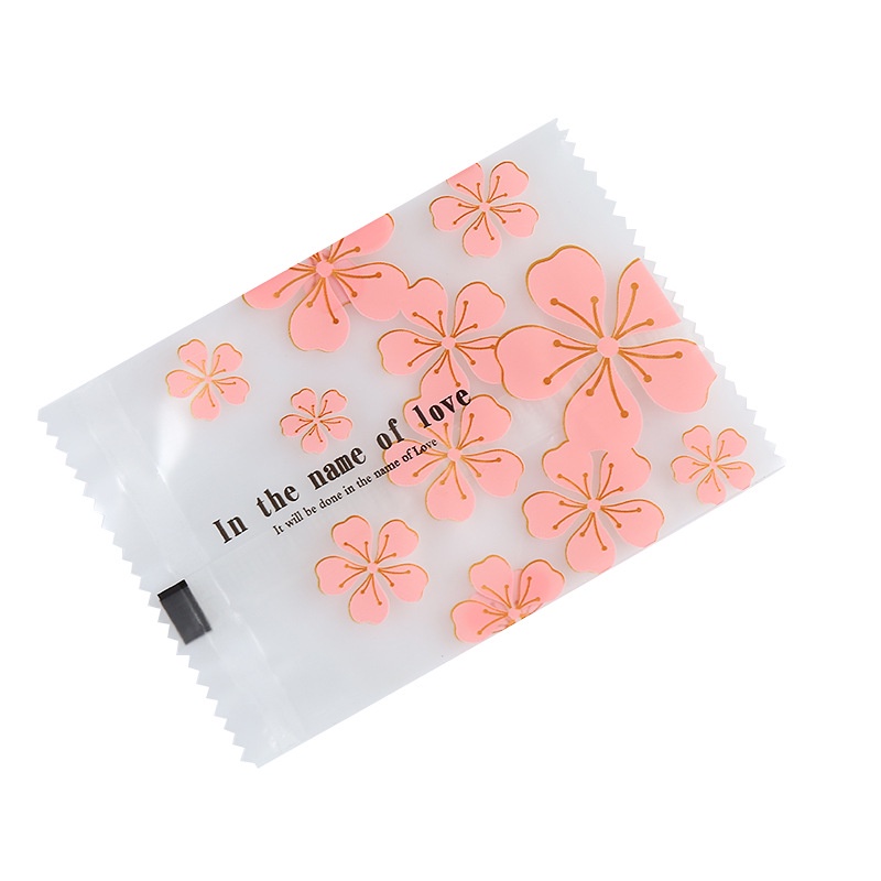 Túi Đựng Bánh Kẹo, Bao Bì Đựng Trà, Bánh Kẹo Hàn Nhiệt Họa Tiết In The Name Of Love Hoa Sakura  - VUA BAO BÌ