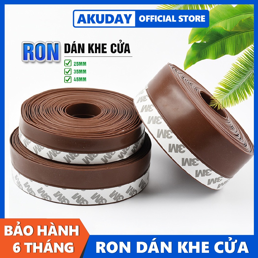 Cuộn 2 mét ron dán chắn khe hở cửa, miếng dán chân cửa chống bụi ngăn chặn công trùng bụi bẩn AKA