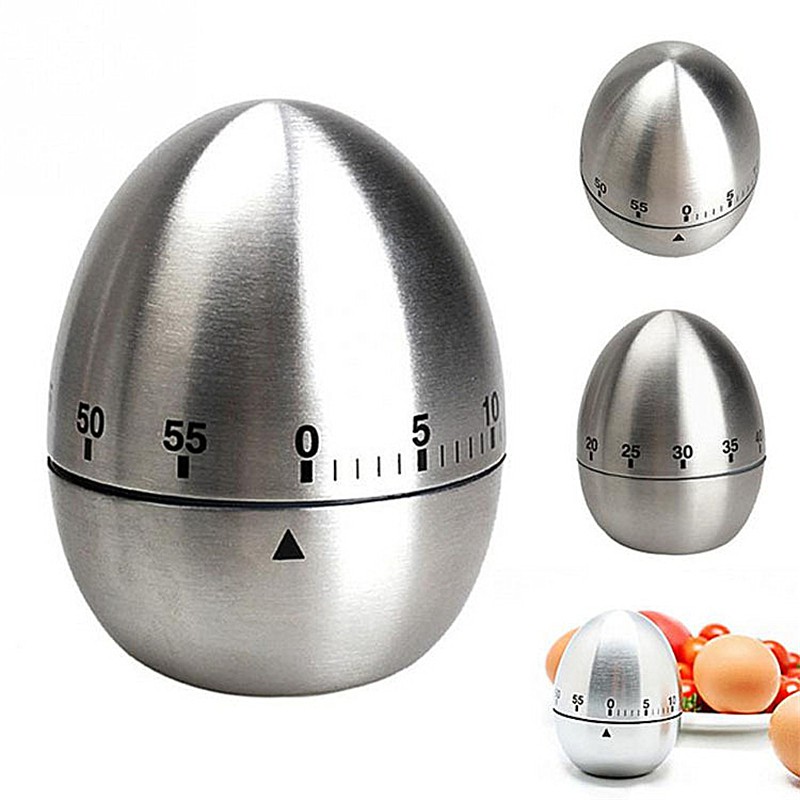 Bộ đếm thời gian trứng bằng thép không gỉ Apple Hẹn giờ nấu ăn tại nhà Máy nướng bánh Hẹn giờ nấu ăn Bộ hẹn giờ đếm ngược Đồ dùng nhà bếp【bluesky1990】