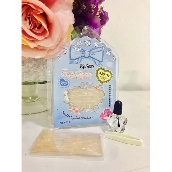 MIẾNG DÁN KÍCH MÍ LƯỚI KELI ALLERGY DOUBLE EYELID STICKERS 60 MIẾNG TẶNG NHÍP VÀ KEO