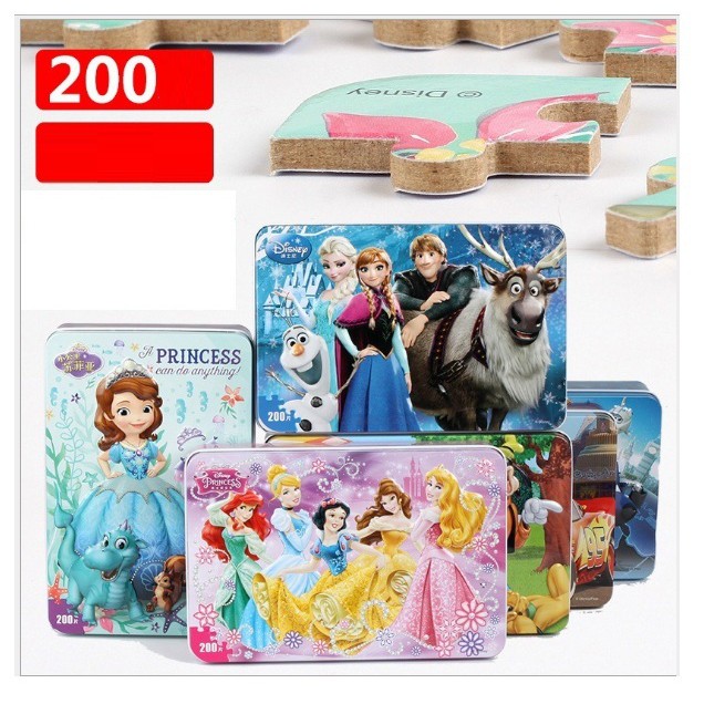 Xếp Hình Puzzle 200 Mảnh Hộp In Nổi 3D - Anna và Elsa