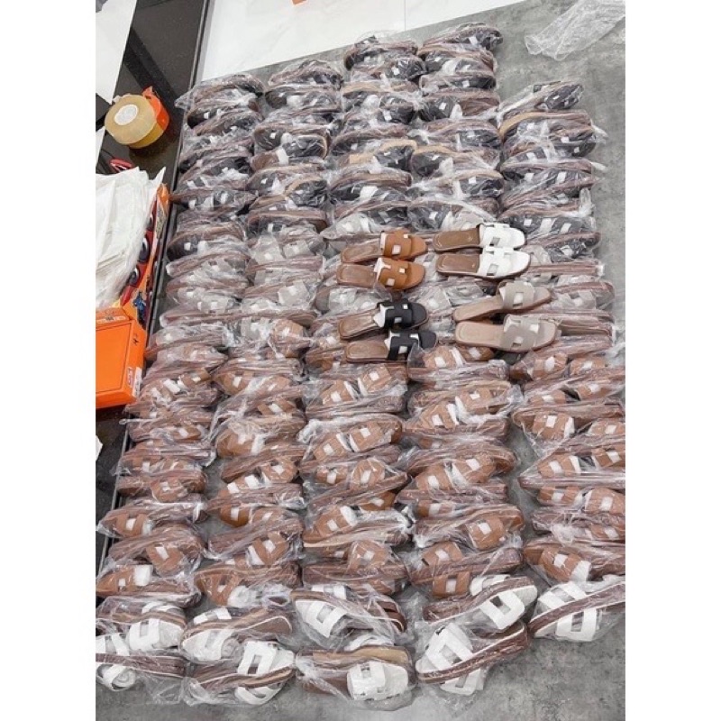 Dép nữ chữ H da sần đế nâu QCCC, dép lê nữ đẹp nhiều màu dễ phối hối đồ nữ thích hợp đi làm đi chơi( Ảnh thật kèm video)