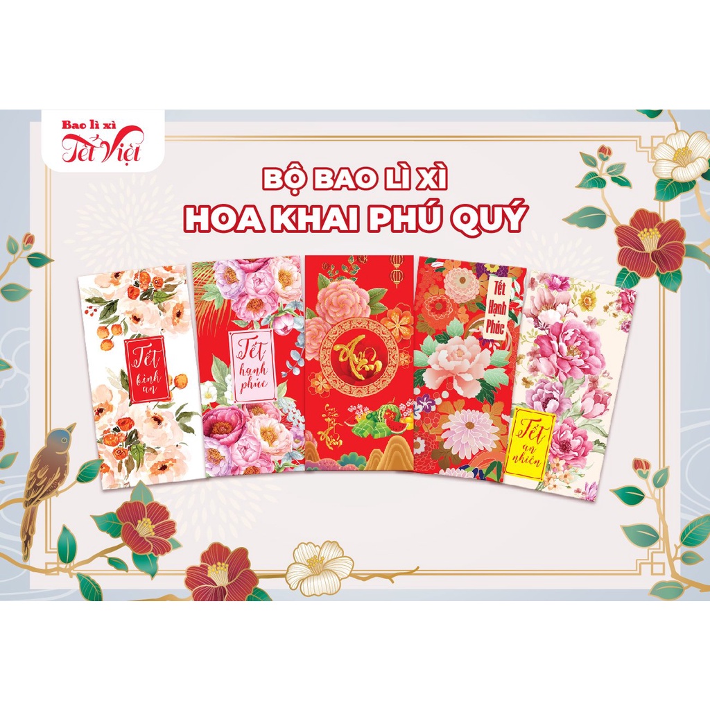 1 xấp-10 cái Bao Lì Xì Tết Đoàn Viên 2023 - Bao lì xì giá rẻ đẹp đón Tết 2023