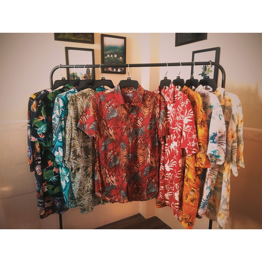 Áo sơ mi Hawaii - đi biển secondhand (2hand) - vintage, cổ điển (inbox shop để chọn mẫu nhé)