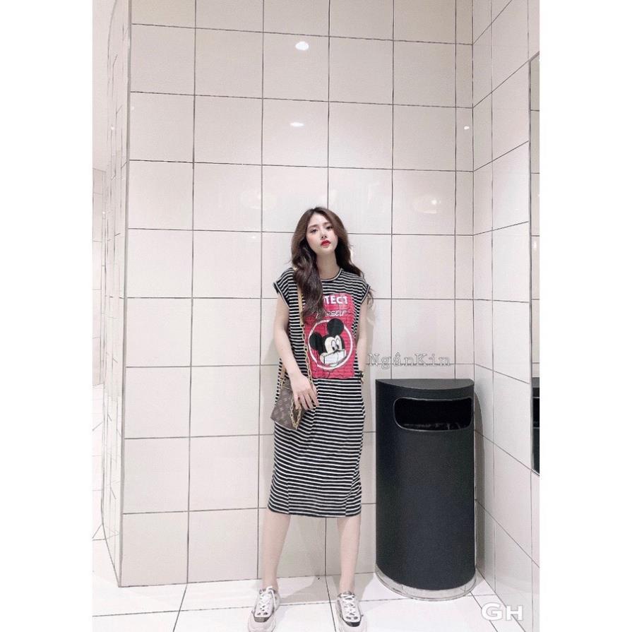 Đầm suông - váy suông họa tiết Chuột Protec- mẫu siêu Hot