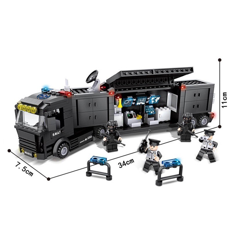 Lắp ráp xe ứng cứu thông tin SWAT - Non lego - 6510